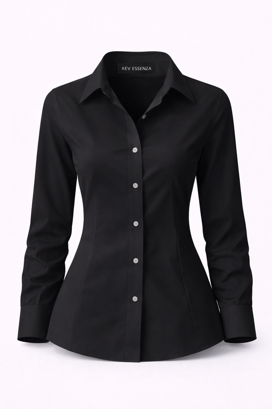 Camisa Essenza Nero Manga Larga