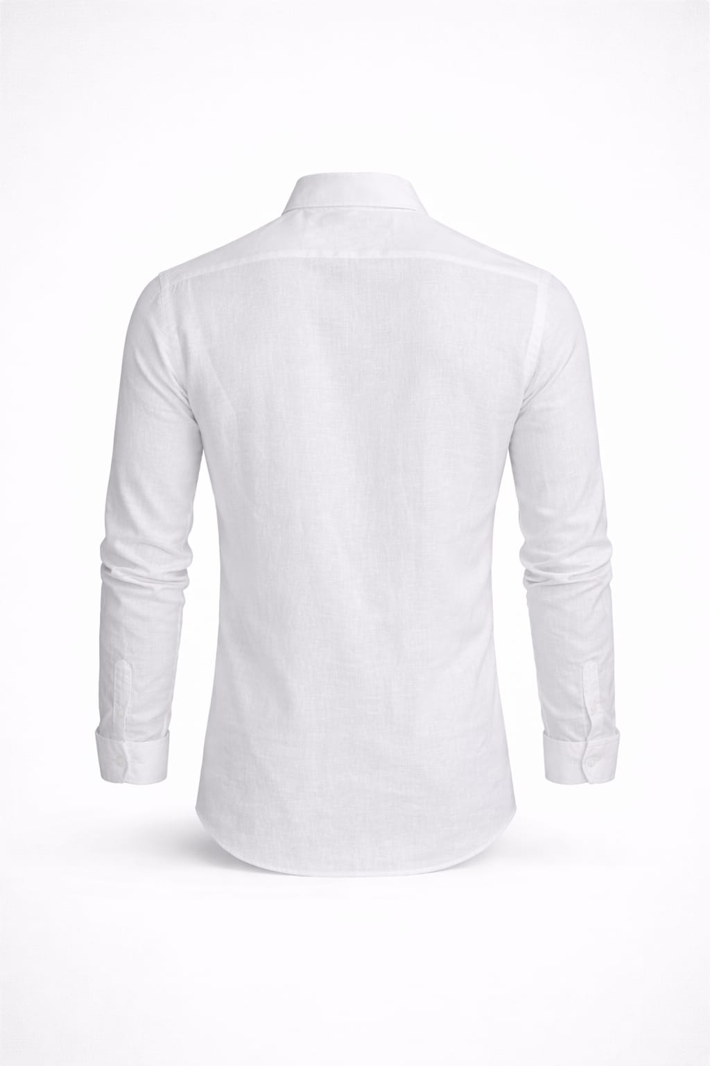 Camisa Lino Manga Larga Semi Slim