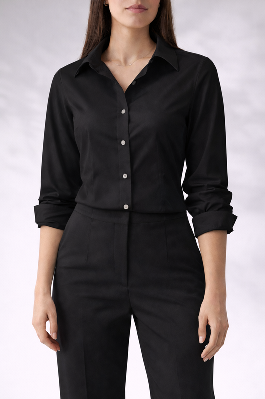 Camisa Essenza Nero Manga Larga