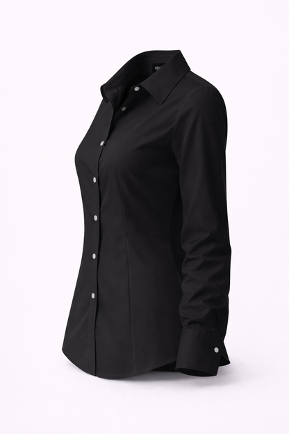 Camisa Essenza Nero Manga Larga
