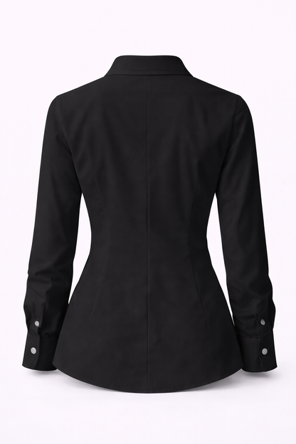 Camisa Essenza Nero Manga Larga