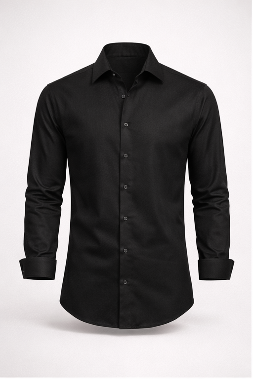 Camisa Essenza Nero Manga Larga