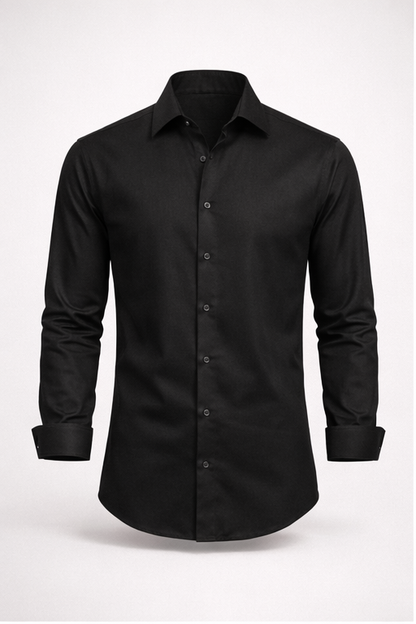 Camisa Essenza Nero Manga Larga
