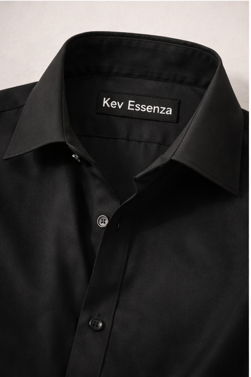 Camisa Essenza Nero Manga Larga
