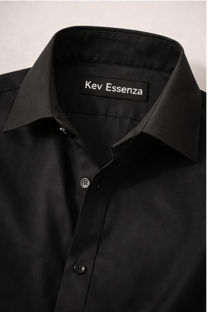 Camisa Essenza Nero Manga Larga