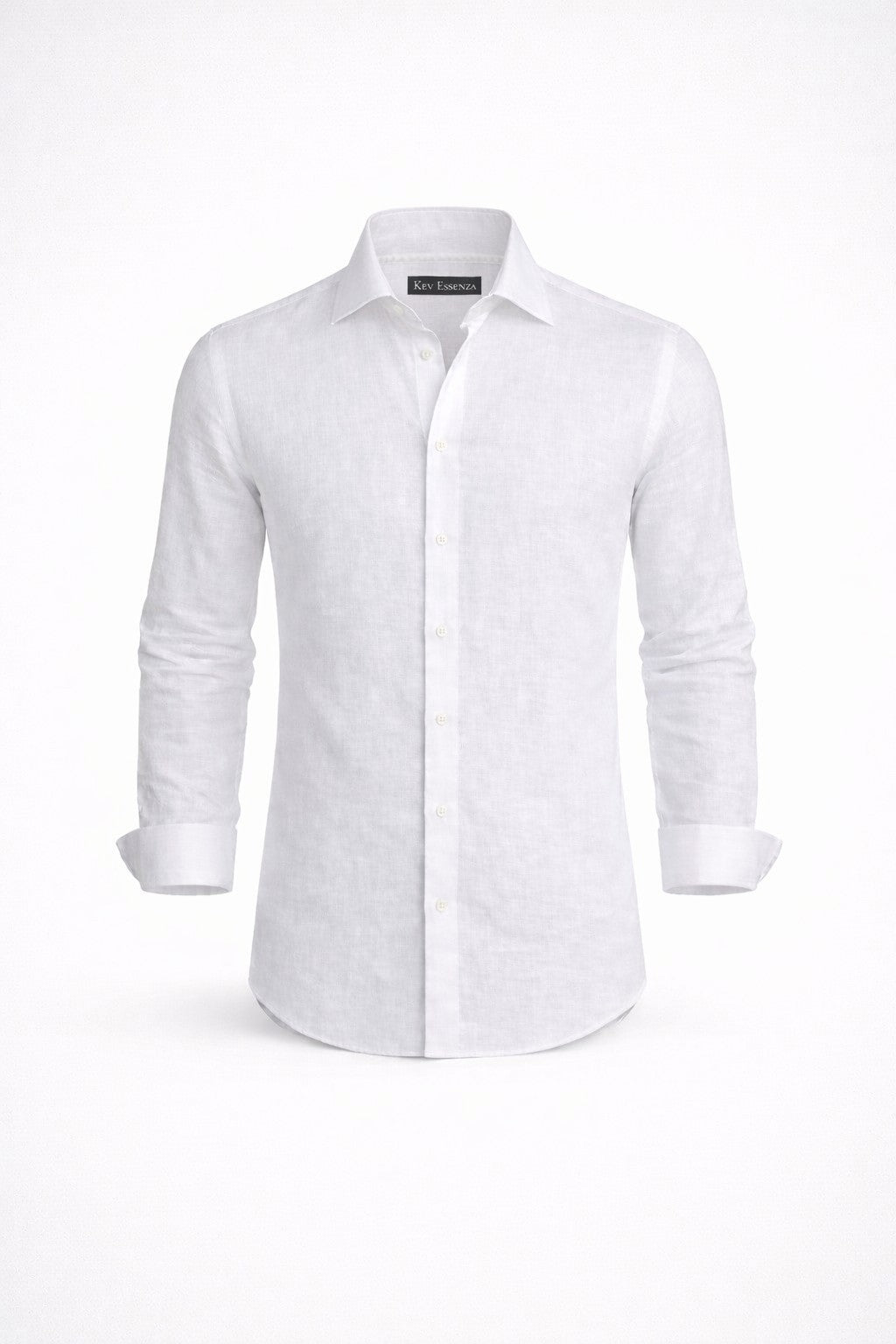 Camisa Lino Manga Larga Semi Slim